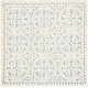 preview thumbnail 38 of 121, SAFAVIEH Handmade Cambridge Myrtis Moroccan Wool Rug 4' x 4' Square - Light Blue/Ivory