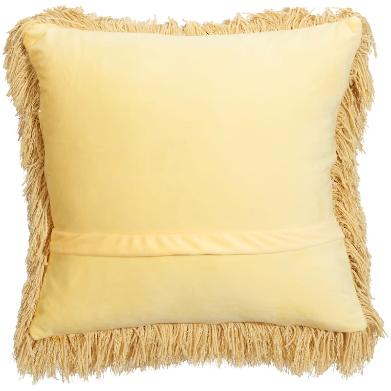 Mina Victory Shag Solid Glam Throw Pillow
