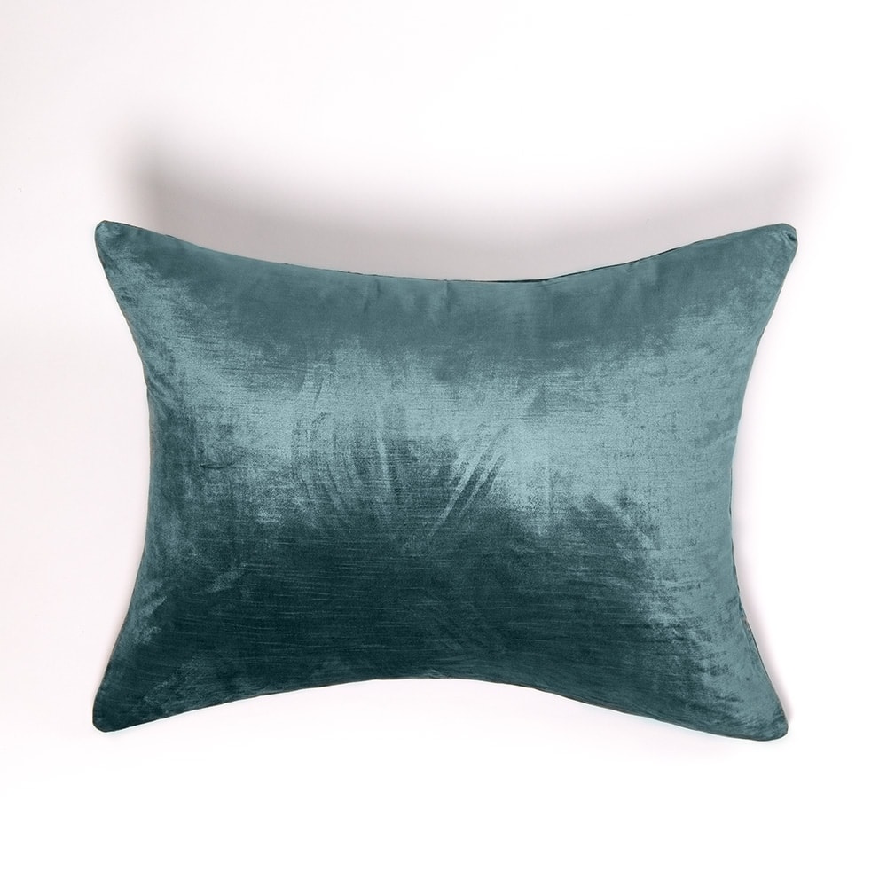 Lia Rayon Velvet Sham, Steel Blue, Euro
