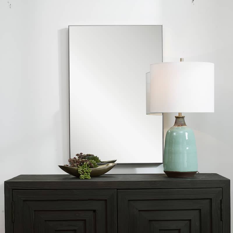 Copper Grove Thin Framed Rectangular Wall Mirror