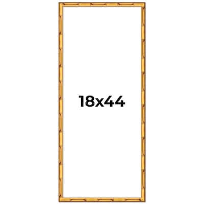 18x44 Frame Gold Bamboo Picture Frame Modern Photo Frame Includes UV Acrylic Shatter Guard Front Acid Free Foam Backing Board