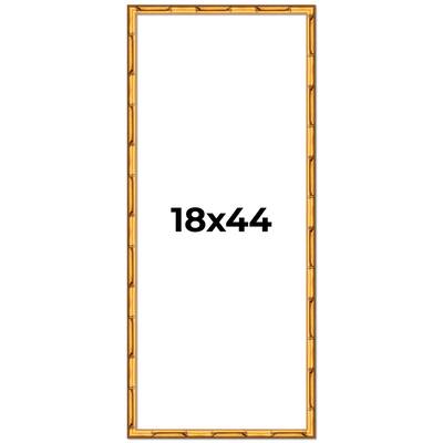 18x44 Frame Gold Bamboo Solid Wood Picture Frame | 1 Inch Moulding