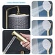 preview thumbnail 12 of 15, 5-Way Complete 10'' Round Rain Shower System with Adjustable Handheld and Handheld Bidet Sprayer,Wall Mounted