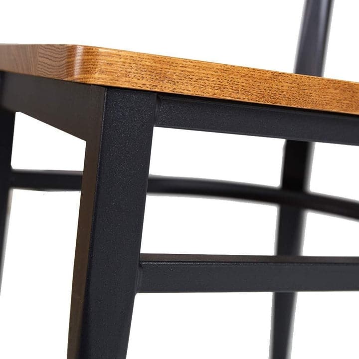 Dining Room Side Chair Set of 2 Wood Kitchen Chairs with Metal Legs - 16.3"(W) x 16.3" (L) x 31.1" (H)
