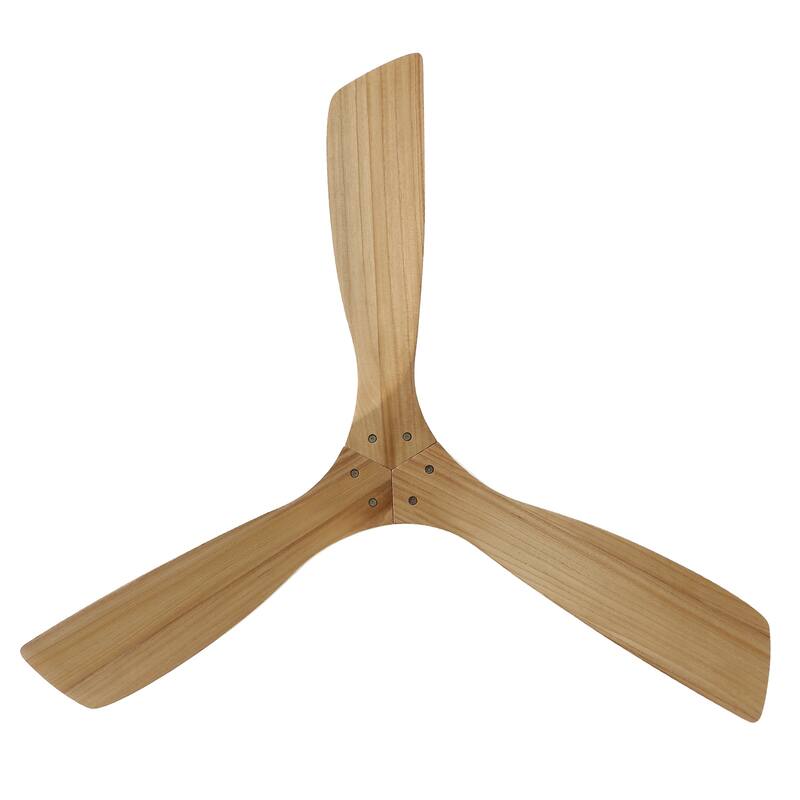 52''/60" Large Ceiling Fan without Lights, Remote Control and Reversible Motor Included, 3 Wood Blades