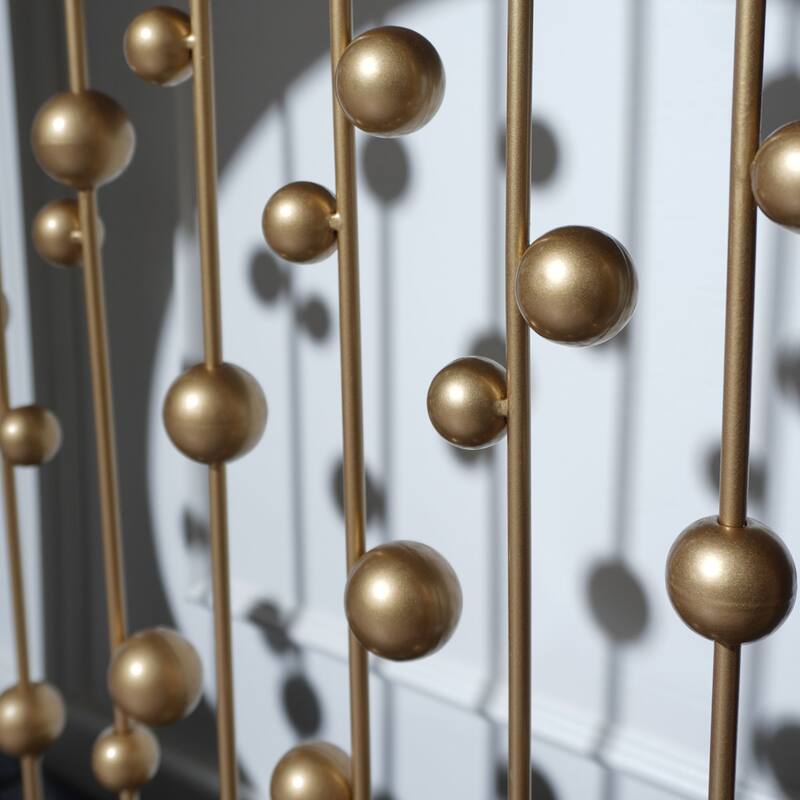 Roomfitters Modern Console Table with Gold Accents, 56" Entryway Table with Cutout, Engineered Wood, Black & Gold