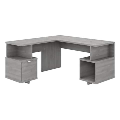 Madison Avenue L-shaped Desk with Storage from kathy ireland® Home