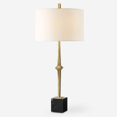 Uttermost Suranne Antique Brass Table Lamp - 32.5" H X 16" W X 16" D