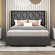 preview thumbnail 2 of 49, Contemporary Full Size PU Upholstered Platform Bed with Wooden Frame and Slat Support