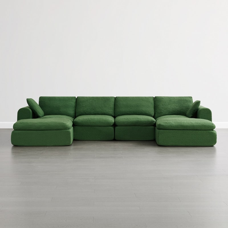 Spruce & Spring Compressed Modular Sectional Boneless Sofa for Living Room