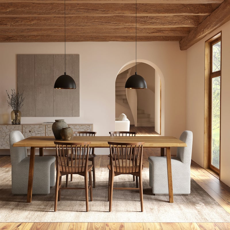 Poly & Bark Ligna Dining Chair - Spindled Bark with Solid Wood Frame