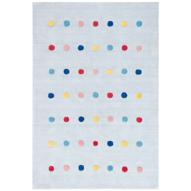 SAFAVIEH Kids Jayshree Polka Dot Wool Rug - 4' x 6' - Grey