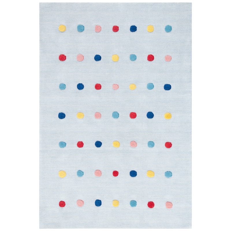 SAFAVIEH Kids Karan Polka Dot Wool Rug - 3' x 5' - Grey