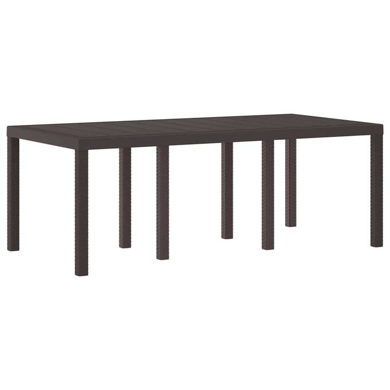 vidaXL Garden Dining Set 7/9 pcs Anthracite/Brown Polt rattan - 200 x 100 x 73 cm