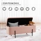 preview thumbnail 8 of 31, MCombo Storage Ottoman Bench, Teddy Fabric Upholstered Footstool with Storage Space - 15.7"D x 47.2"W x 20.5"H