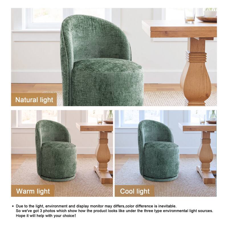 23" W Upholstered Swivel Side Chair for Dining Room, Balcony, Parlour