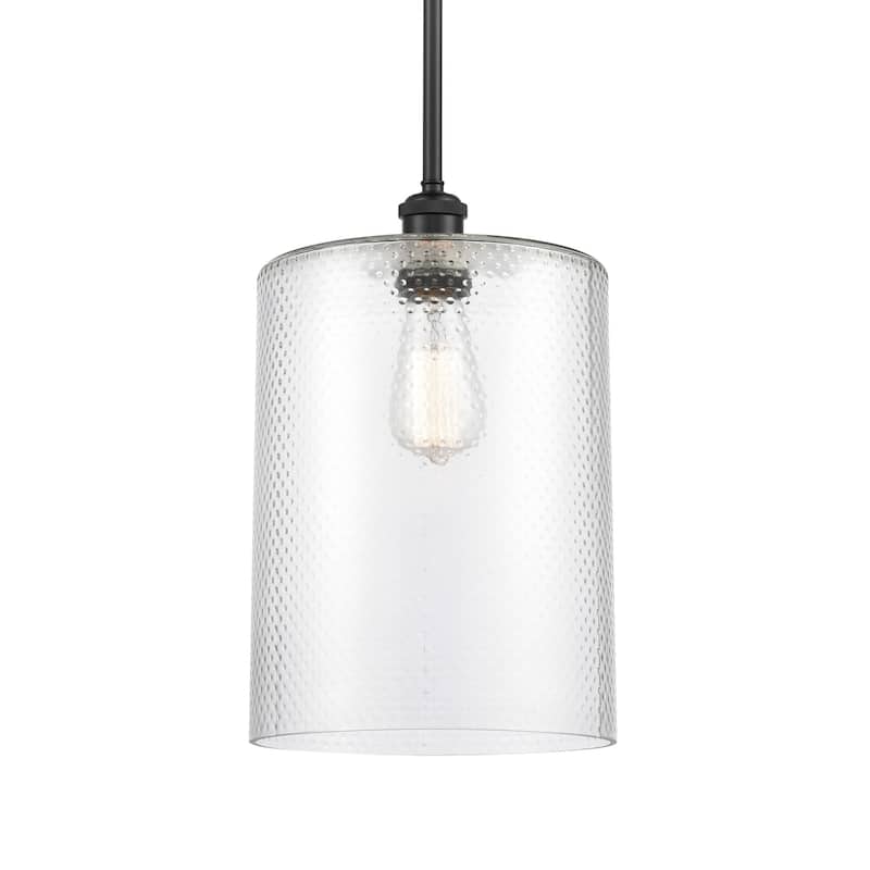 Innovations Lighting 516-1S-14-9-L Cobbleskill Pendant Cobbleskill 9" - Clear / Matte Black