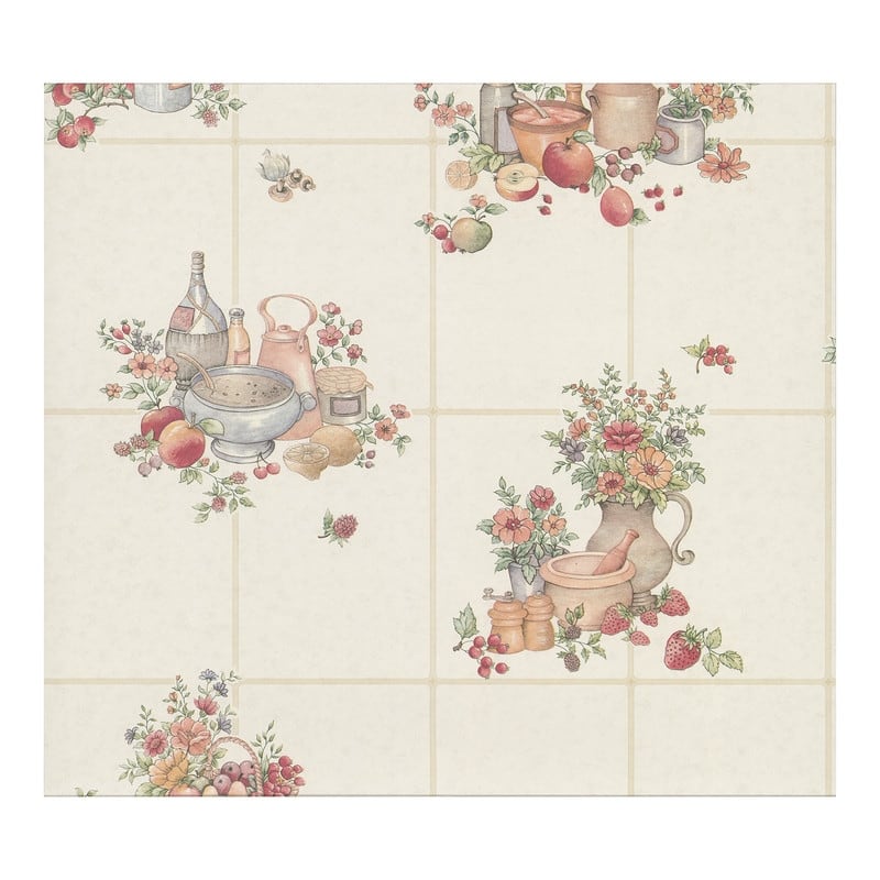 Advantage Giada Multicolor Fruit Basket Tile Wallpaper - 20.5 x 396 x 0.025