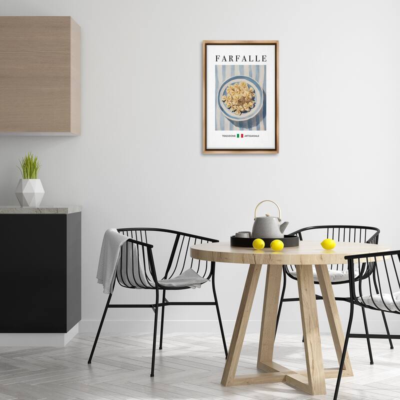 Stupell Traditional Farafalle Pasta Framed Floater Canvas Wall Art Design By Andreas Magnusson