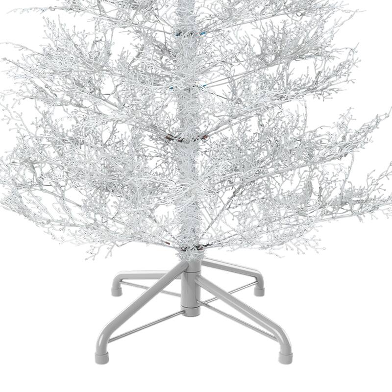 6 /7.5 FT Prelit White Artificial Birch Christmas Tree with Remote