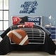 preview thumbnail 14 of 24, Lush Decor American Football Reversible Oversized Kids Quilt Black/Navy  - Full - Queen