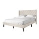 preview thumbnail 48 of 62, CraftPorch Sophisticated Wingback Upholstered Platform Velvet Bed