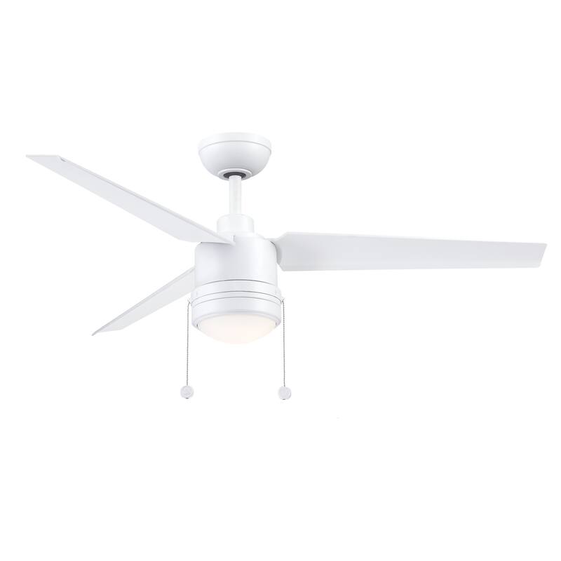 Fanimation PC/DC 52 inch Indoor/Outdoor Ceiling Fan with LED Light Kit Matte White