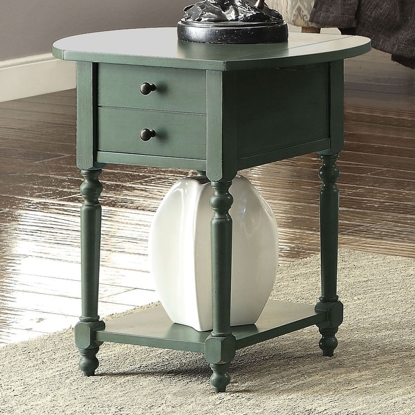 Kist French Country 25 inch Solid Wood 1 Shelf Side Table by