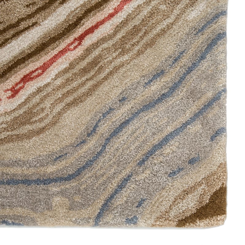 Silver Orchid Leopoldi Handmade Abstract Area Rug
