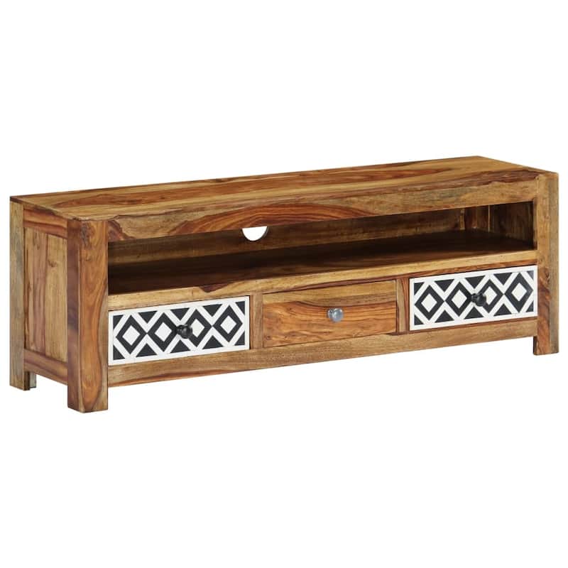 vidaXL TV Stand 47.2"x11.8"x15.7" Solid Wood Sheesham