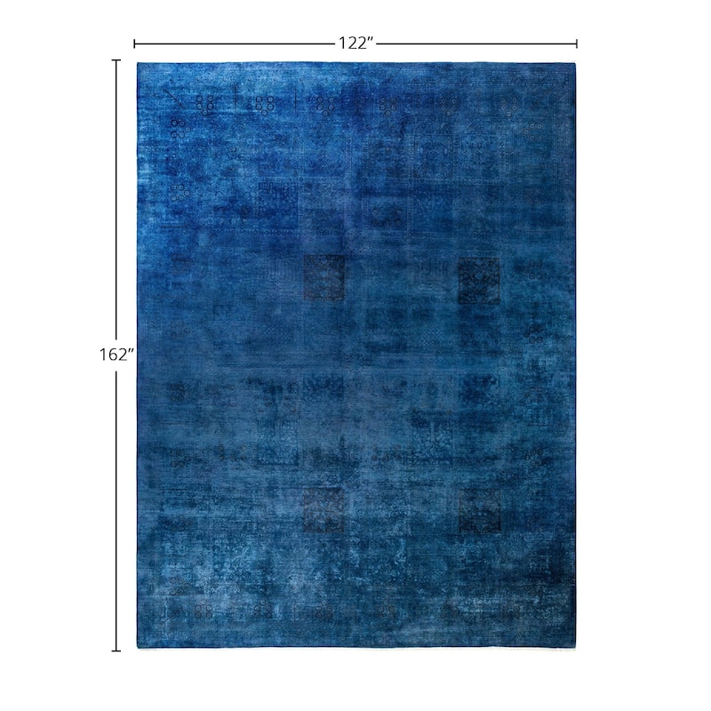 Contemporary Overdyed Wool Hand Knotted Area Rug - 10' 2" x 13' 6"