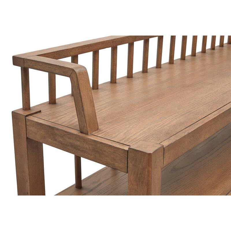 Magnussen Home Lindon Belgian Wheat Server - 68''W x 17''D x 42''H