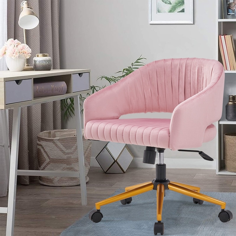 Pink adjustable online office chair