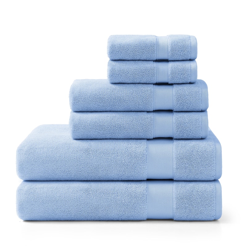Tommy Bahama Pineapple Bay Cotton 6 Piece Towel Set - 6 Piece - Blue