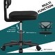preview thumbnail 23 of 34, Armless Home Office Chair, Ergonomic Low-Back Mesh Rolling Work Swivel Chairs, Adjustable Task Chair with Lumbar Support - N/A