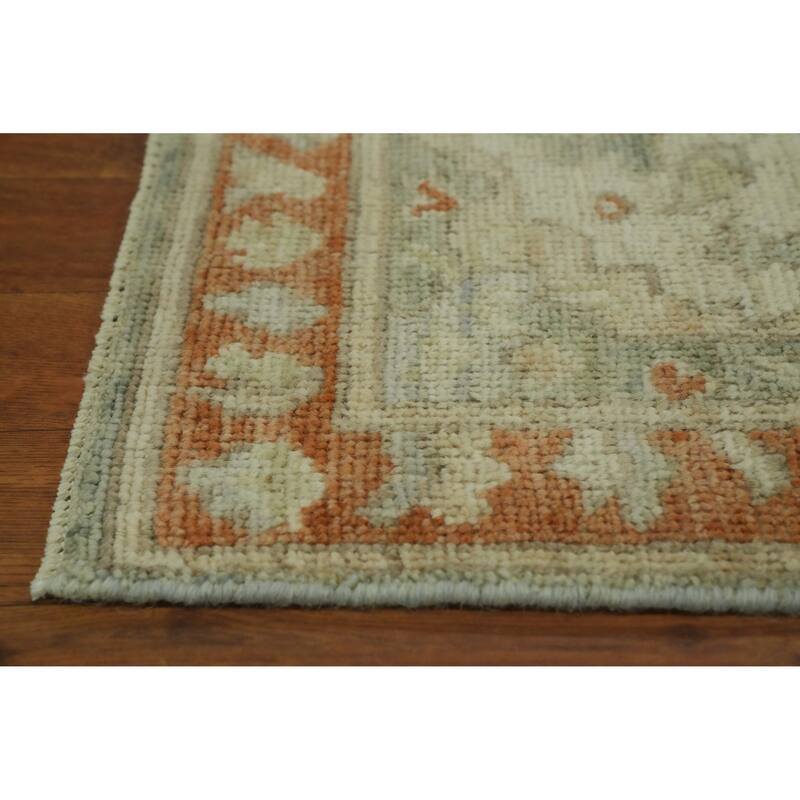 Vegetable Dye Oushak Turkish Accent Rug, Medallion Geometric Carpet - 3' 1'' X 2' 0''