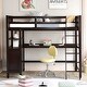 preview thumbnail 1 of 36, Twin Loft Bed wDesk, Side Cabinet, Drawers, Shelves, Ladder, Guardrail Espresso - Twin