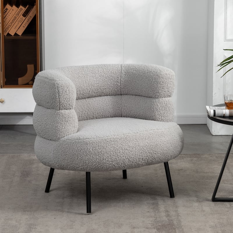 XINMICS Modern Accent Chair Upholstered Armchair for Living Room, Bedroom