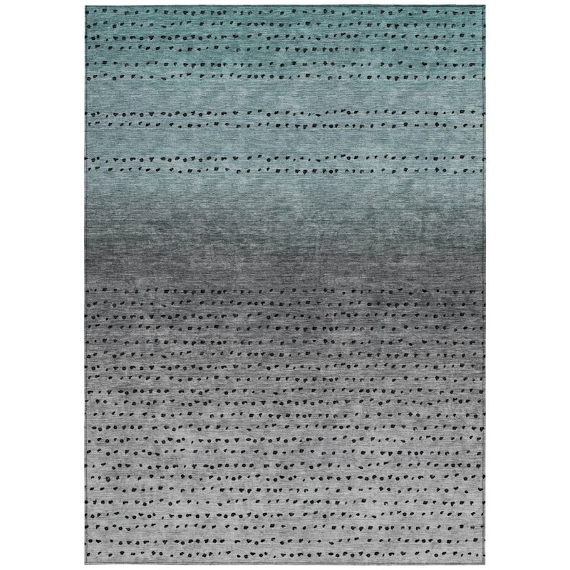 HomeRoots Abstract Transitional Rectangle Outdoor Rug