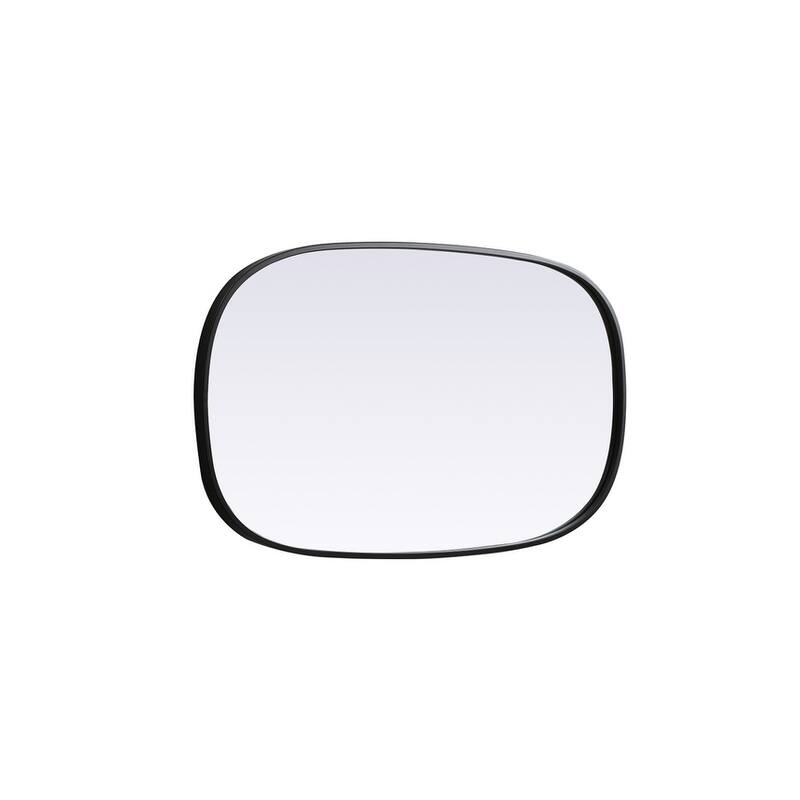Indigo Home Metal Frame Oval Mirror 20x36 Inch