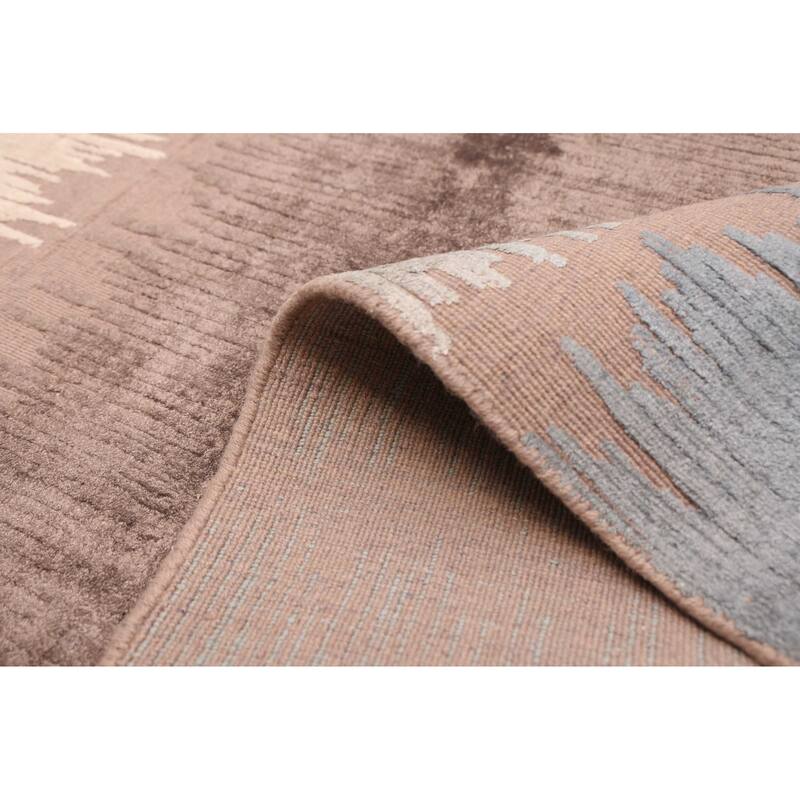 ECARPETGALLERY Hand Loomed Elysian Brown Rug - 6'9 x 9'4