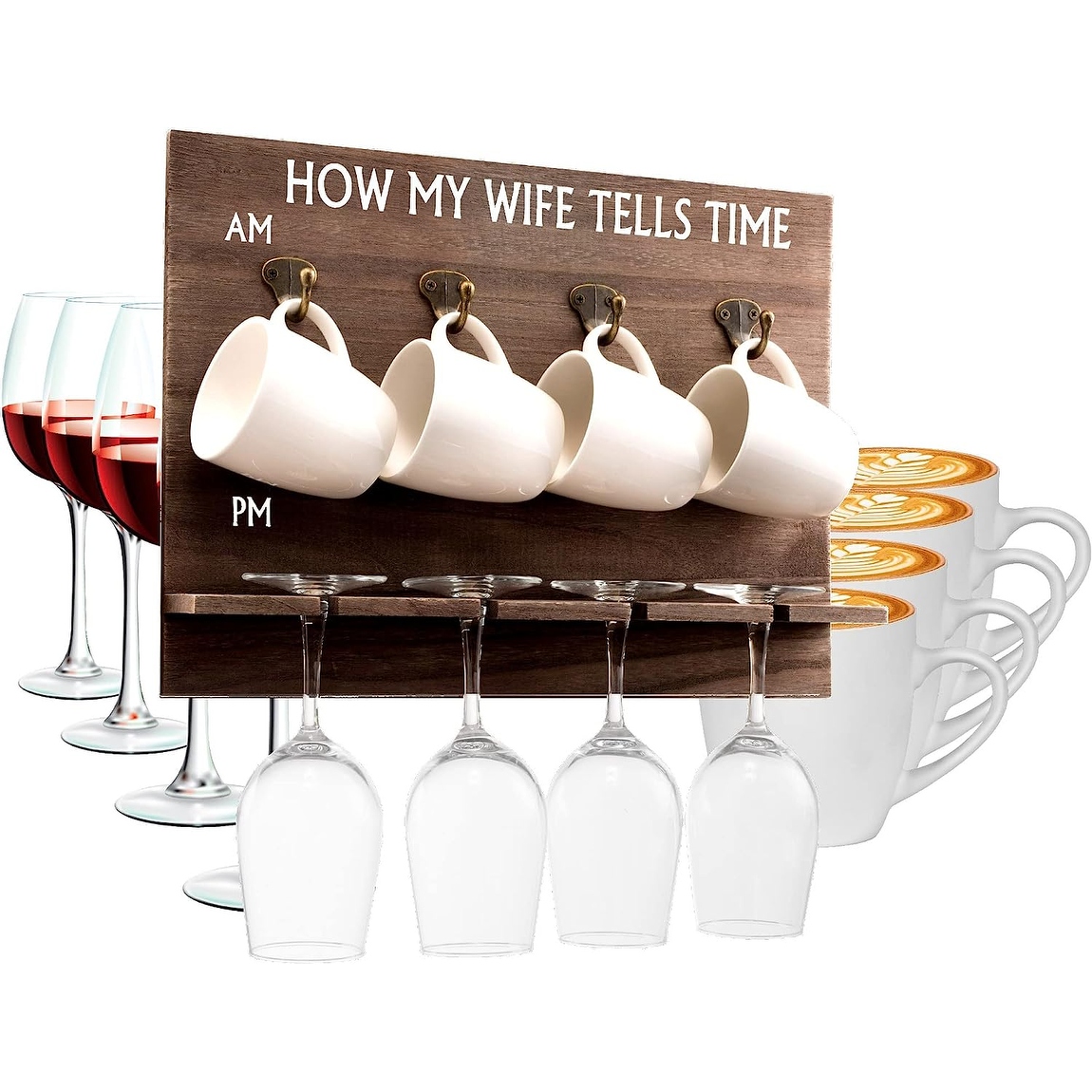 Coffee mug and wine glass holder outlet