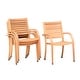 preview thumbnail 6 of 13, Tottenville Outdoor Patio FSC Certified Wood Stackable Chairs 2 or 4pc by Havenside Home