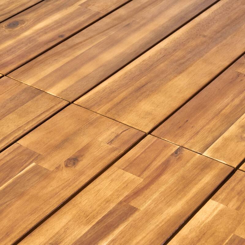 Rectangular Outdoor Dining Table, 71"L Acacia Wood Patio Table, Outdoor Farmhouse Bistro Table for Yard, Garden