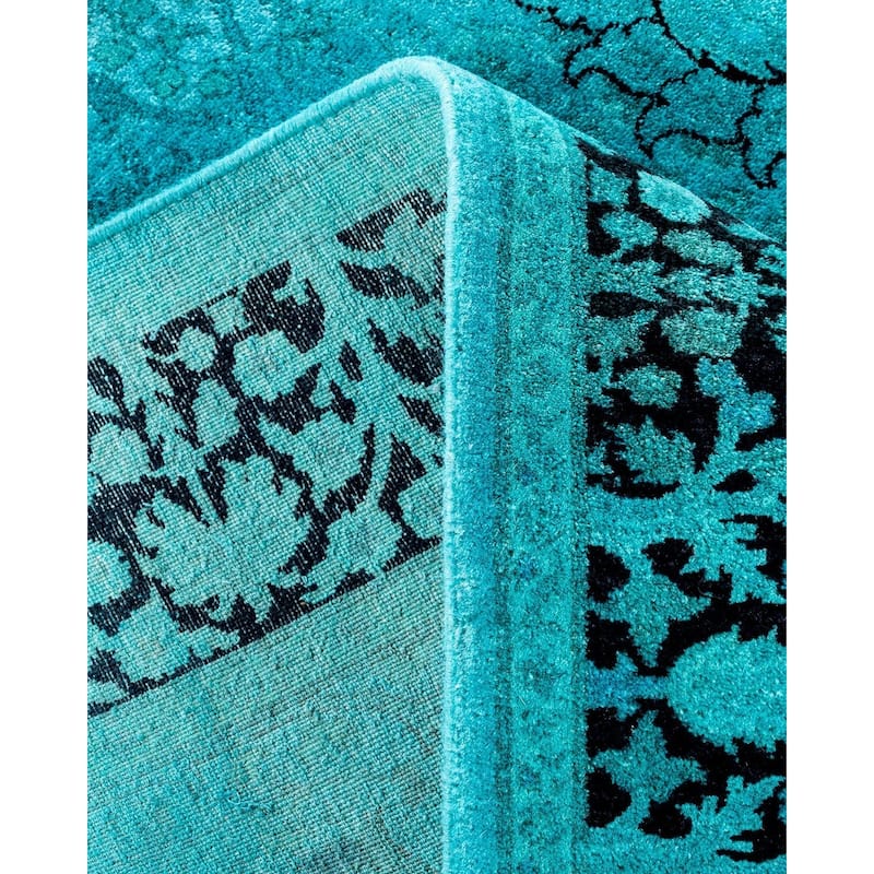 Contemporary Overdyed Wool Hand Knotted Area Rug - 4' 1" x 5' 8"