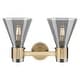 preview thumbnail 30 of 46, Innovations Lighting Downtown Urban - Lawton Cone - 2 Light 16" Wall-Mounted Bath Vanity Light
