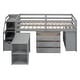 preview thumbnail 4 of 49, Twin Loft Bed with Desk, Drawers & Storage Stairs