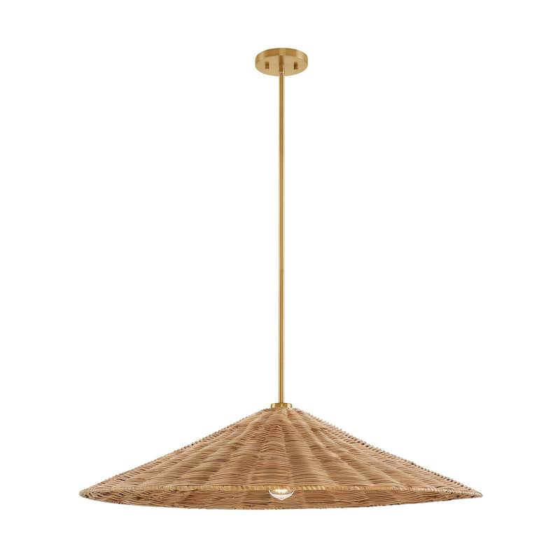 Trade Winds Lighting 1-Light Wicker Pendant