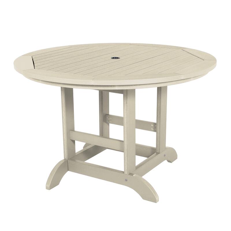 HIGHWOOD 48" Round Dining Height Outdoor Table - Whitewash