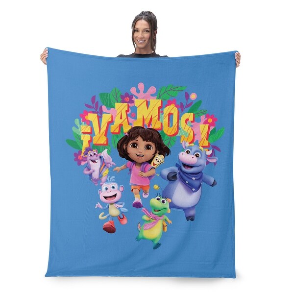 Nickelodeon Dora the Explorer Polyester Silk Touch Sherpa Throw
